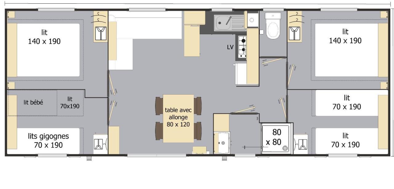 Mobil Home Xxl 4 Chambres - Camping Du Vieux Moulin Vensac 외부 사진